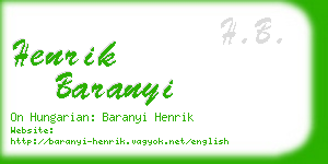 henrik baranyi business card